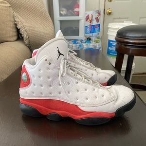 Jordan 13 white black and red